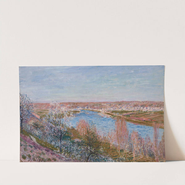 Le village de Champagne au coucher du soleil, avril (circa 1885) by Alfred Sisley