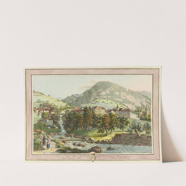 Le Village de Montreux. dessine depuis Crin by Pierre Samuel Louis Joyeux