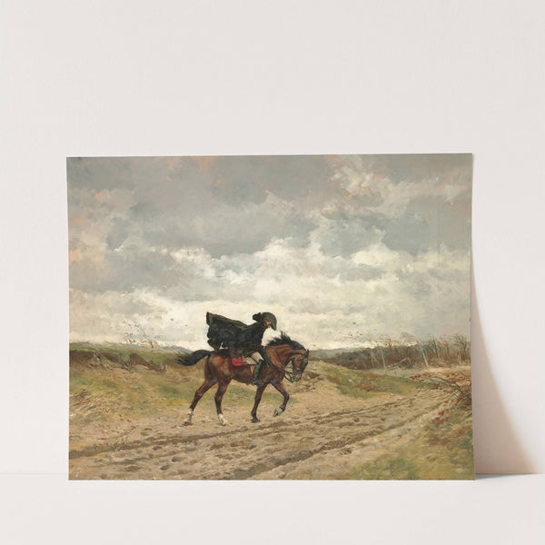 Le Voyageur (Le Marechal Ney A Cheval Luttant Contre Le Vent) (1886) by Ernest Meissonier