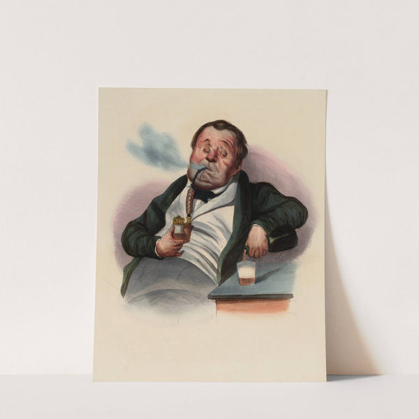 Le vrai Fumeur. A true Smoker (1836) by Charles-Joseph Traviès de Villers