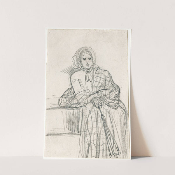 Leaning woman by David Bles