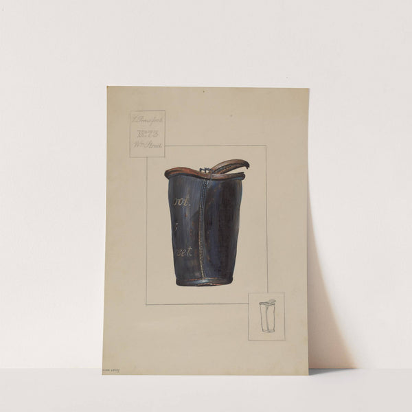 Leather Fire Bucket by Mina Lowry