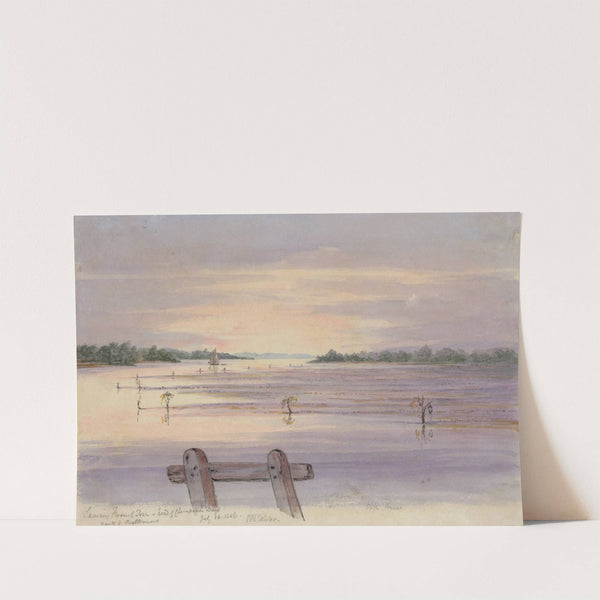 Leaving French Town, head of Chesapeak Bay, route to Baltimore, July 26, 1846. Elk River by Michael Seymour