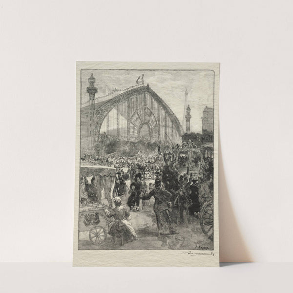 Leaving the 1889 Exhibition (1889) by Auguste Louis Lepère