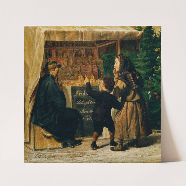 Lebzelterstand auf dem Weihnachtsmarkt by Leopold Till