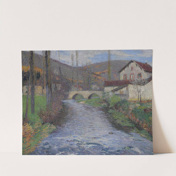 L’École et le pont sur le vert à Labastide-du-Vert (1935) by Henri Martin