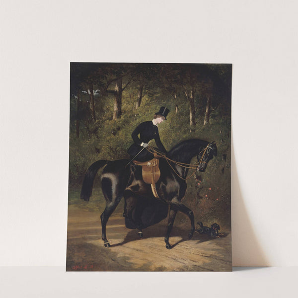 L’écuyère Kippler sur sa jument noire (1850) by Alfred De Dreux