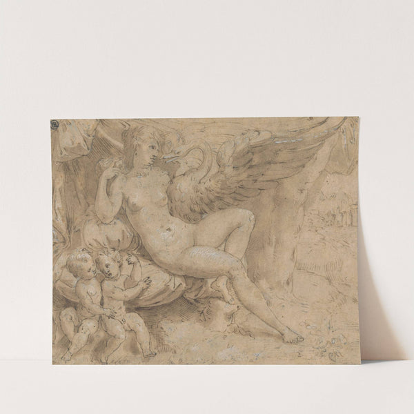 Leda and the Swan by Isaac Oliver