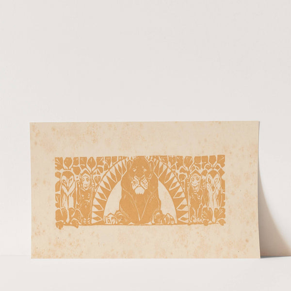 Leeuw, uilen en apen (1910) by Bernard Willem Wierink