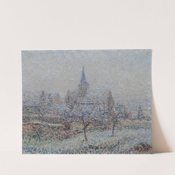 L’église de Bennecourt, Effet de neige (1901) by Gustave Loiseau