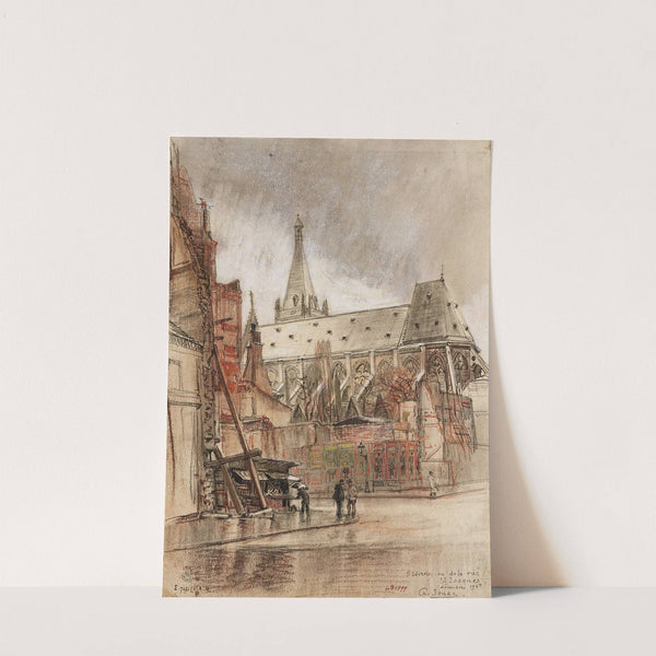L’église Saint Séverin, vue de la rue Saint Jacques (1915-1945) by Charles Jouas