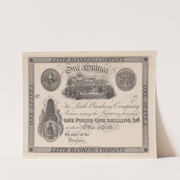 Swansea Bank Glamorganshire one pound note (1820-1829) by Perkins & Heath