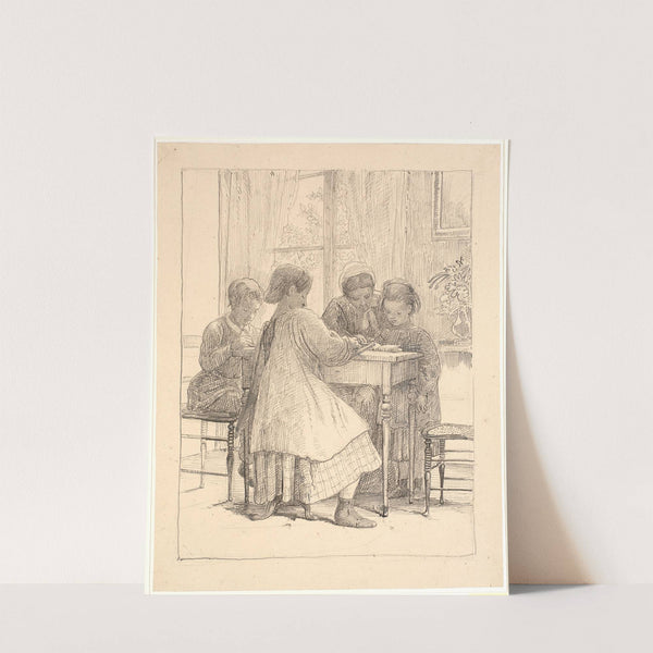 Lektielæsning by Wilhelm Marstrand