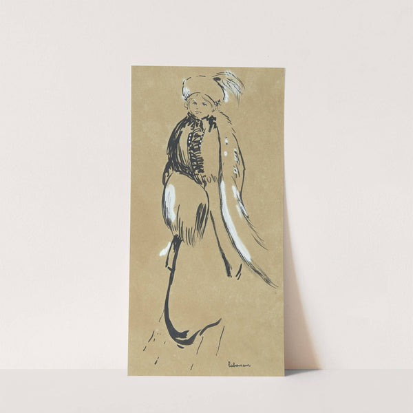 L'élégeante au manchon by Jean-Émile Laboureur