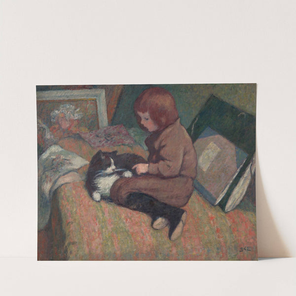 L’Enfant au chat (1898) by Georges d'''Espagnat