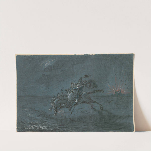 Lenora met de ridder: ill. bij een gedicht van Burger by David Humbert de Superville