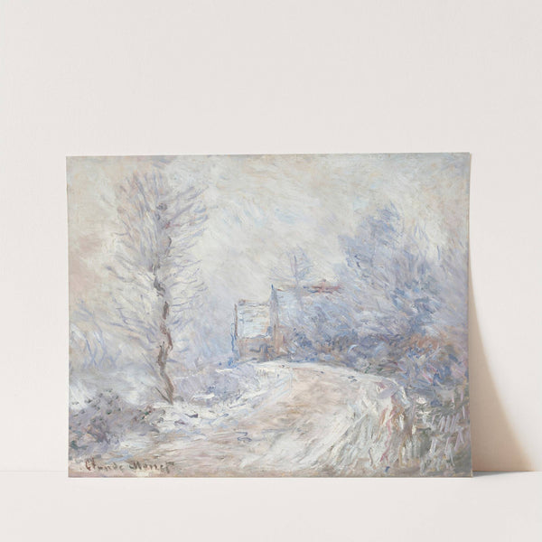L’entrée de Giverny sous la neige (1885) by Claude Monet
