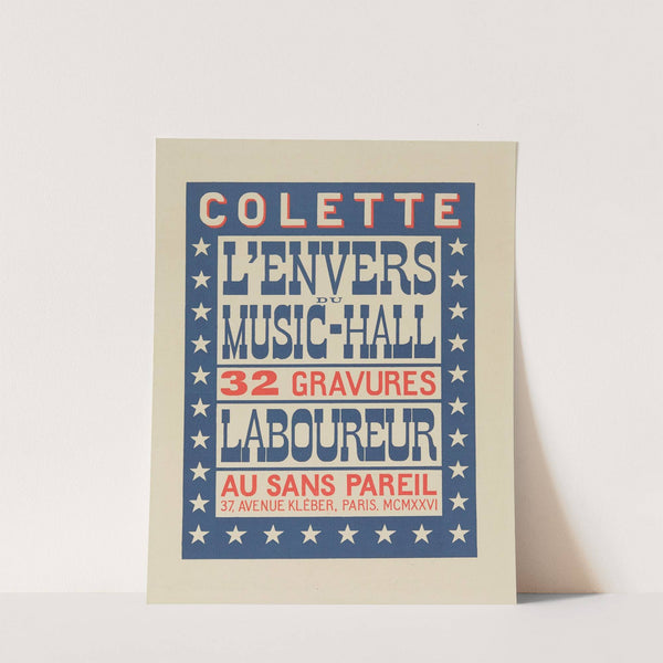 L’Envers du music-hall, Colette, Laboureur, 32 gravures (1925) by Jean-Émile Laboureur