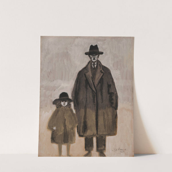 Léon Spilliaert et Madeleine en promenade à Ostende by Léon Spilliaert