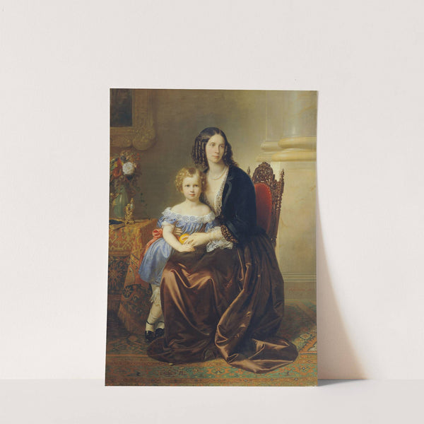 Leonie Gräfin Lanckorońska, geb. Gräfin Potocka, mit ihrem Sohn Karl (1852) by Karl von Blaas