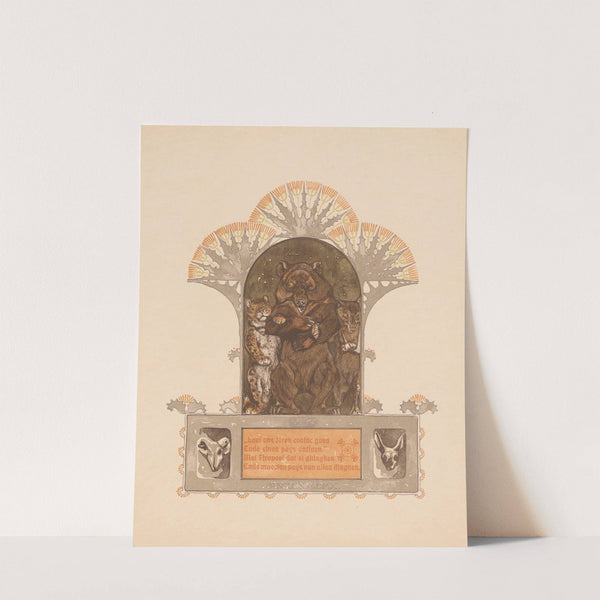 Leopard, bear and wolf (Firapeel, Bruun and Isegrim) (1910) by Bernard Willem Wierink