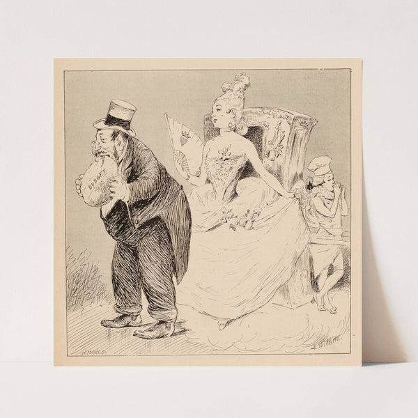 L’Epiphanie La Pompadour J’étais le gâteau du Roi by Adolphe Léon Willette