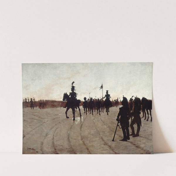 'L'Épopée', scène du théâtre d'ombres du 'Chat noir' by Caran d' Ache