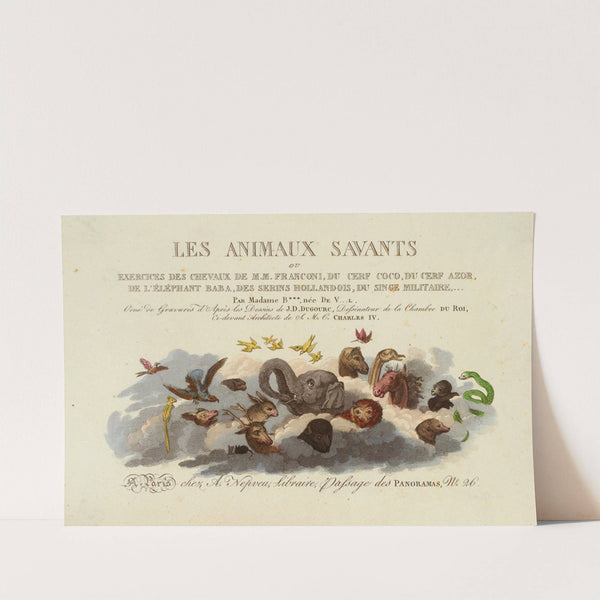 Les Animaux Savants – Title by Jean Démosthène Dugourc