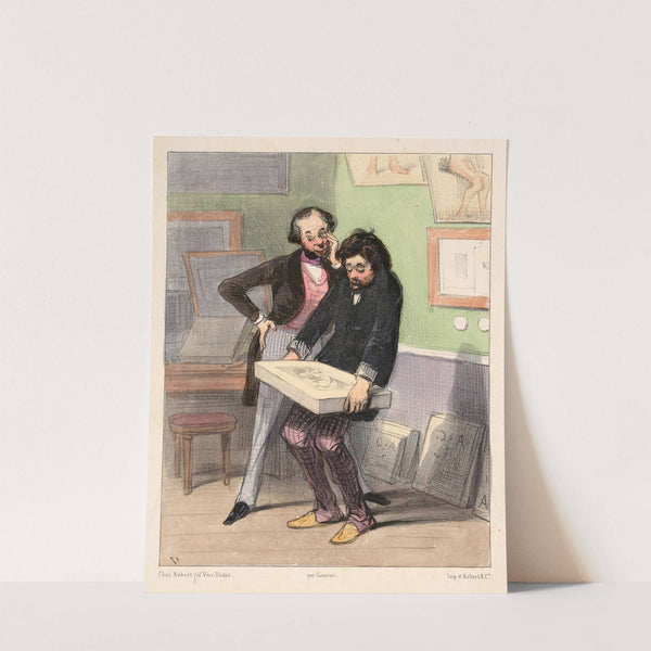 Les artistes (l’atelier du lithographe). Comme c’est leger! (1838) by Paul Gavarni