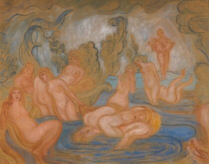 Les Baigneuses (Lignes Courbes Et Ondulées)