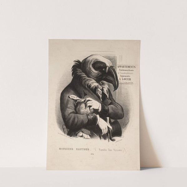 Les bêtes contemporaines. Monsieur Vautour. (Famille des voraces) by Gosselin