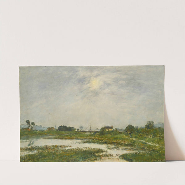 Les Bords De La Touques Pendant Les Grandes Marées (1895) by Eugène Boudin