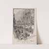 Les Boulevards, près de la Porte St. Denis (1890) by Auguste Louis Lepère