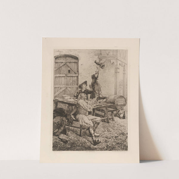 Les buveurs (1880) by Oreste Cortazzo