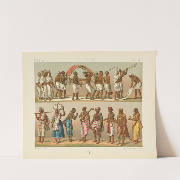 Les castes inférieures, les ordres monastiques, funérailles d’une Indoue des condition (1876-1888) by Auguste Racinet