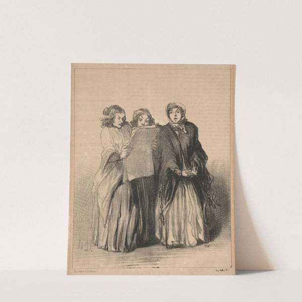 Les délégués du club central socialiste ont à l’unanimité repoussé la candidature de Jeanne Derouin! Oh! les aristos! (1849) by Honoré Daumier