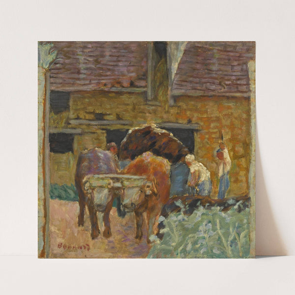 Les Deux boeufs et la ferme (circa 1912) by Pierre Bonnard