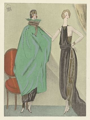 Les deux soeurs ; Manteau et robe pour le soir, de Beer