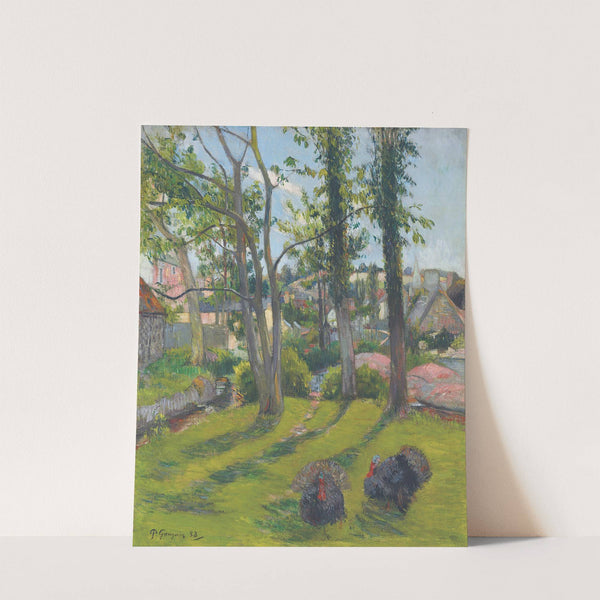 Les dindons, Pont-Aven by Paul Gauguin