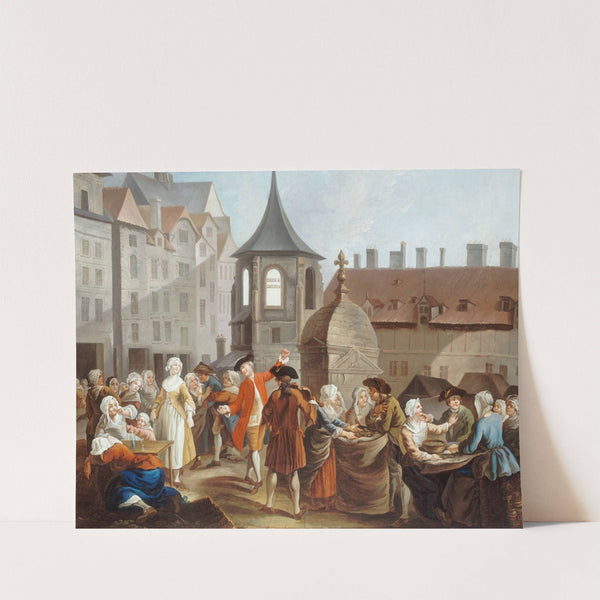 Les Écosseuses de pois de la Halle (1759) by Etienne Jeaurat