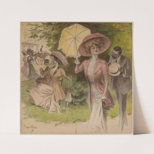 Les élégantes aux courses (1908) by Georges Redon