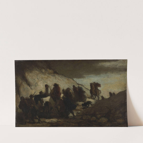 Les émigrants (1857) by Honoré Daumier