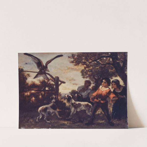 Les enfants au faucon by Narcisse-Virgile Diaz de La Peña