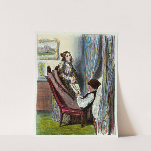 Les femmes donnent au diable les romans (1839) by Paul Gavarni