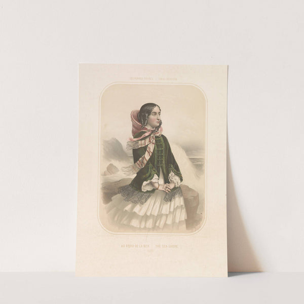 Les femmes révées–ideal beauties. Au bord de la mer–the sea-shore (1851) by Marie-Alexandre Alophe