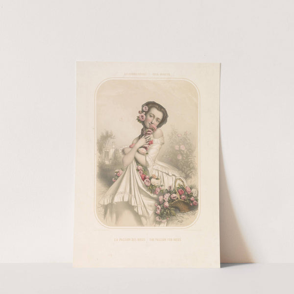 Les femmes révées–ideal beauties. La passion des roses–the passion for roses (1851) by Marie-Alexandre Alophe