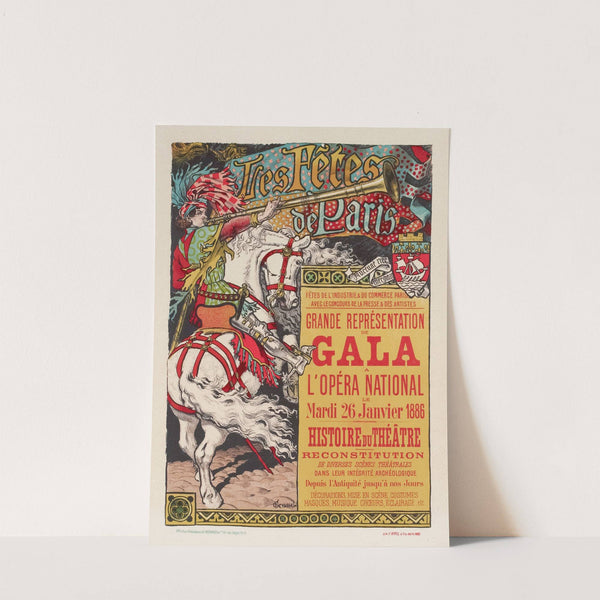 Les Fêtes de Paris Grande Représentation de Gala à l’Opéra National le Mardi 26 Janvier 1886 by Eugène Grasset