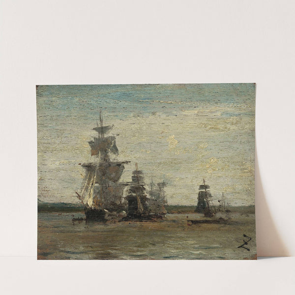 Les frégates (1850-1860) by Félix Ziem