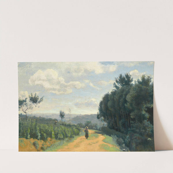 Les hauteurs de Sèvres - Le chemin Troyon by Jean-Baptiste-Camille Corot