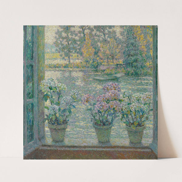 Les Hortensias (1918) by Henri Le Sidaner